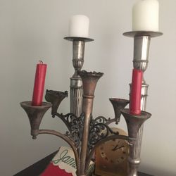 Candelabra And Candle Stack