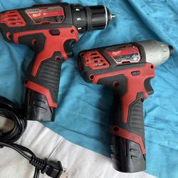 Milwaukee Cordless Drill Driver And Impact Driver