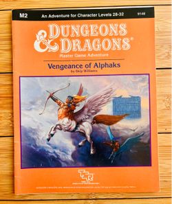 TSR DUNGEONS & DRAGONS — “Vengeance of Alphaks” Game Adventure