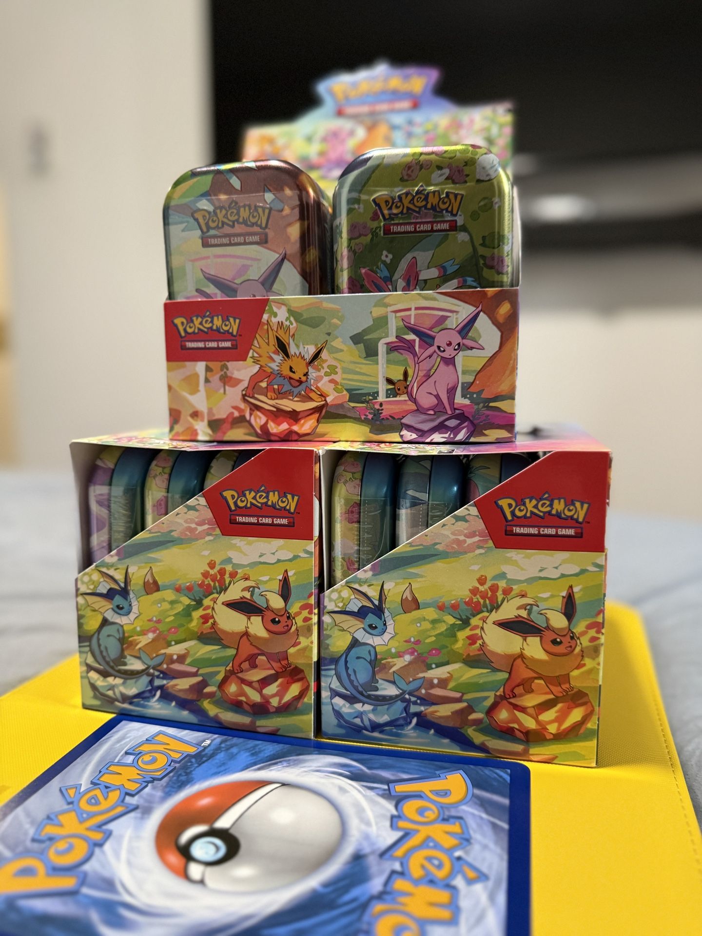 Prismatic Evolutions Mini Tin Display