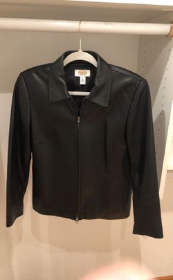 Talbots leather jacket sz 10 petites like new