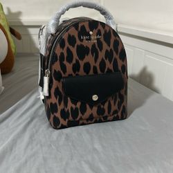 New Kate Spade Schuyler Mini Backpack Leopard Spotted Animal Print