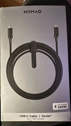 Nomad 10ft Kevlar Charger Cable USB C. Best On The Market