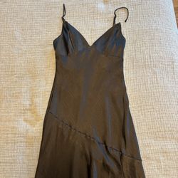 Black Satin Dress 
