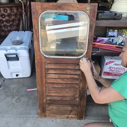 Beautiful antique boat door