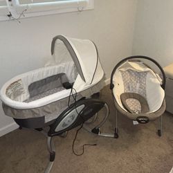Graco Bassinet and Bouncer Chair