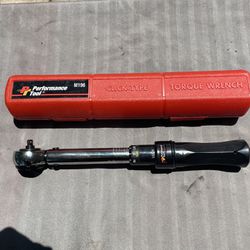 Performance Tool® M196 - 1/4" Drive 250lb Adjustable Click Torque Wrench-SAE 30-Hard Case