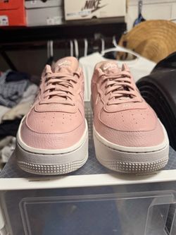 Nike Air Force 1 Pink Leather Low-Top Sneakers