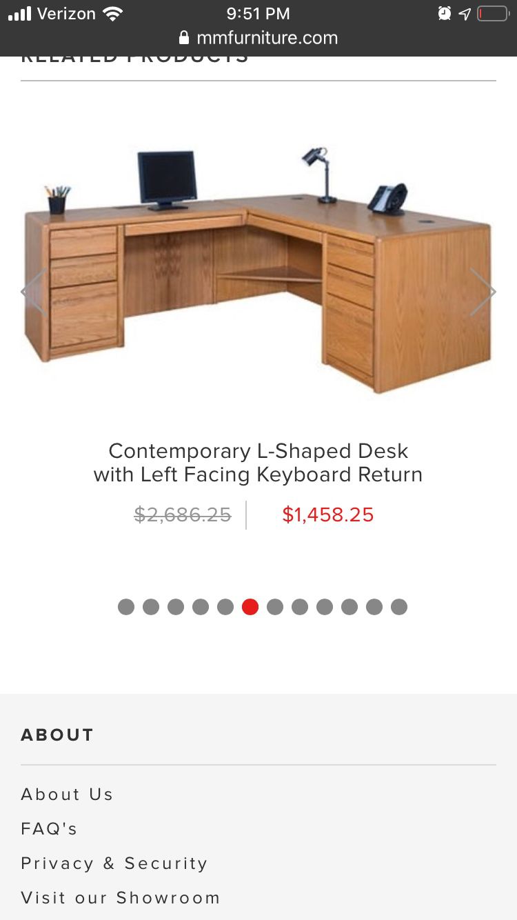 Solid Wood “L” Shaped Desk MUST GO!!