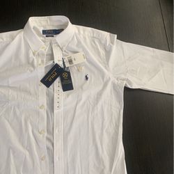 White- Slim Fit-Dress Shirt/ Polo Ralph Lauren (Medium)