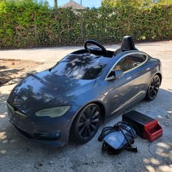 Tesla Model S Kids Ride On Electric Battery Powered Toy Car
