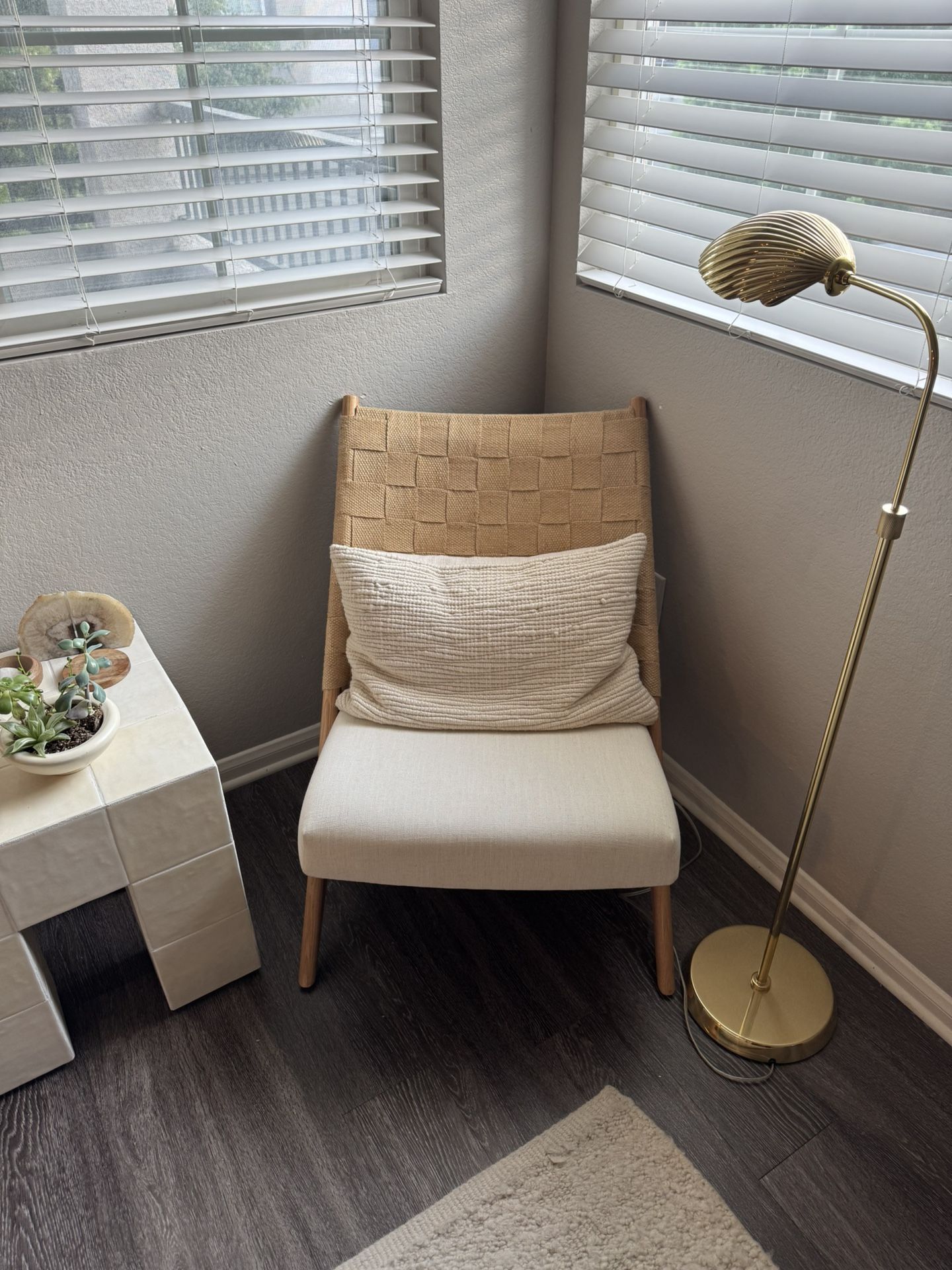 Crate & Barrel Michi Woven Accent Chair