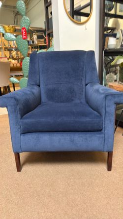 Blue Velvet Accent Chair