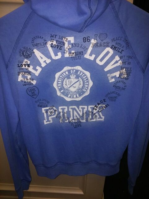 Victorias secret size small blue zip up hoodie.