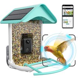Bird Feeder with Camera, Smart Bird Feeder Camera, Bird Camera Auto Capture Birds and Notify, Free AI Recognition Forever, Bird Watching Camera Gifts 