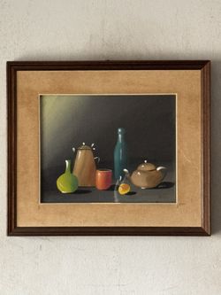 ANTIQUE MID CENTURY MODERN ART STILL LIFE IMPRESSIONIST OIL PAINTING VINTAGE 60s