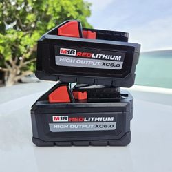 Milwaukee 18V HIGH OUTPUT 6Ah Battery 2 PACK