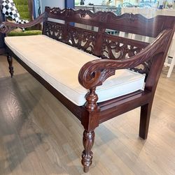 Ornate wooded bench
