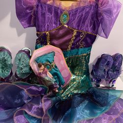 Little Mermaid Costume With Gloves And Shoes 