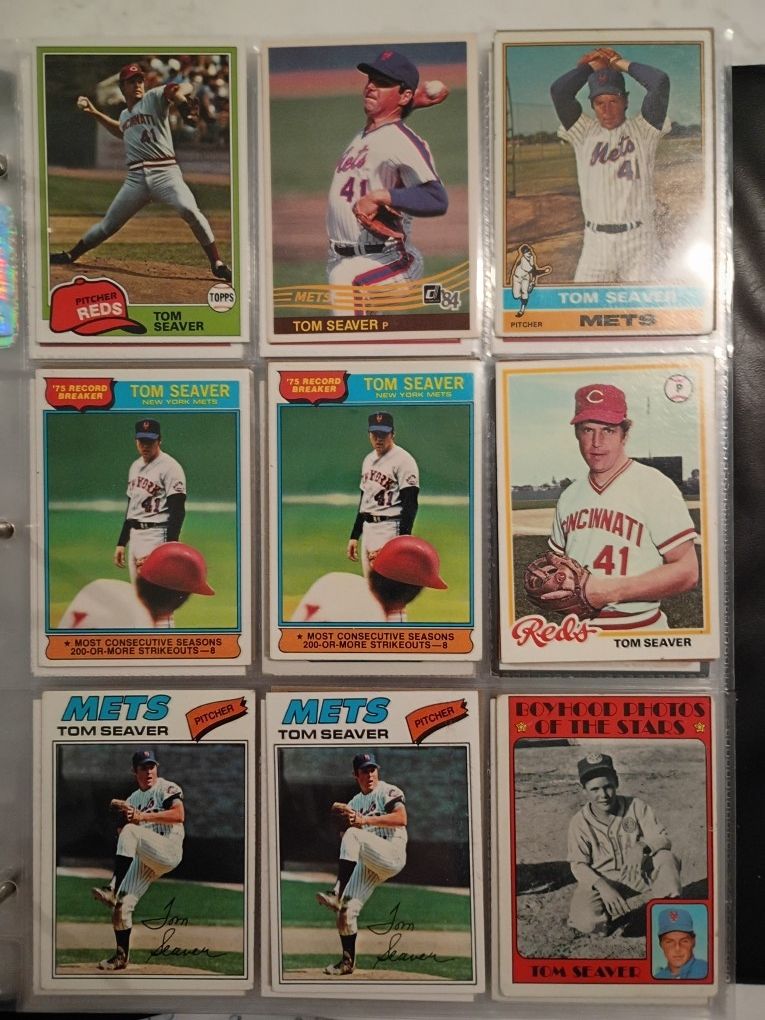 Vintage Baseball Cards: Seaver, Morgan, Bench