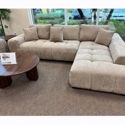Cream Beige Sectional Sofa New