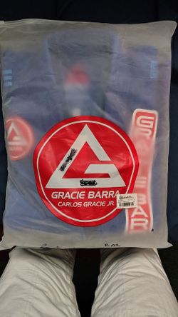 Gracie Barra Gi Jiu Jitsu Full Set Size A3 Blue Equipe Storm GB BJJ Kimono MMA