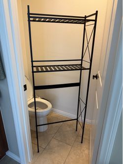 Over the toilet shelf rack