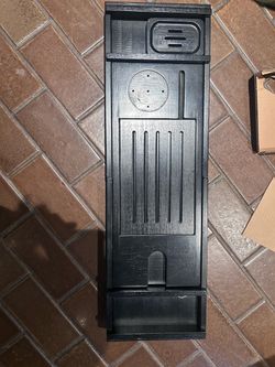 Extending bath tub tray black bamboo excellent condition