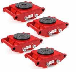 Garvee Industrial Machinery Dolly, 6 T / 13200 LBS Machinery Skate, Heavy Duty Carbon Steel Machinery Moving Skate with 360° Rotation Anti-Skid Cover 