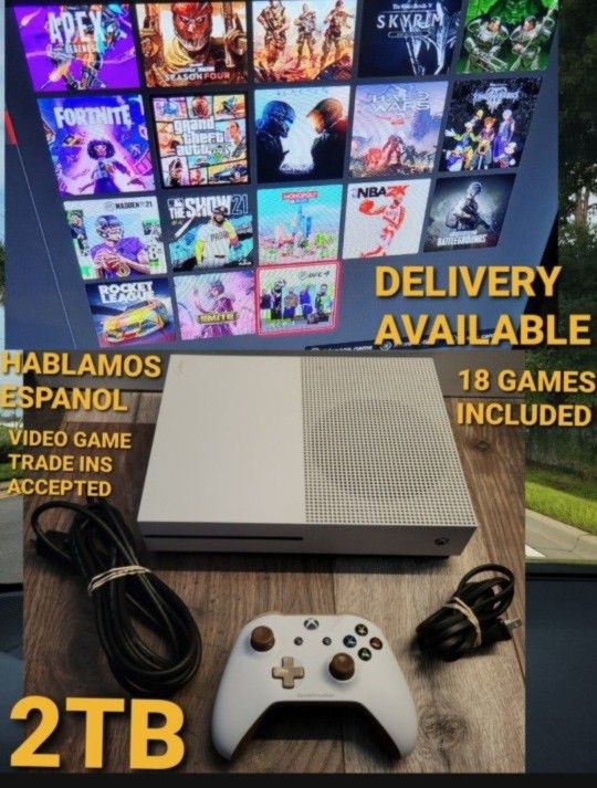Xbox One S Upgraded 2tb Hardrive With Games