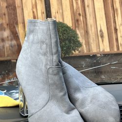 Grey Boot Heels