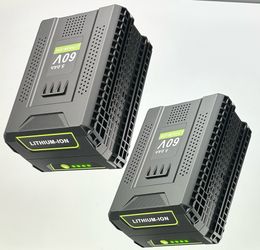 2 Pack 60V Replacement Batteries for Greenworks
