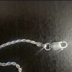 Sterling Silver Rope Bracelet 