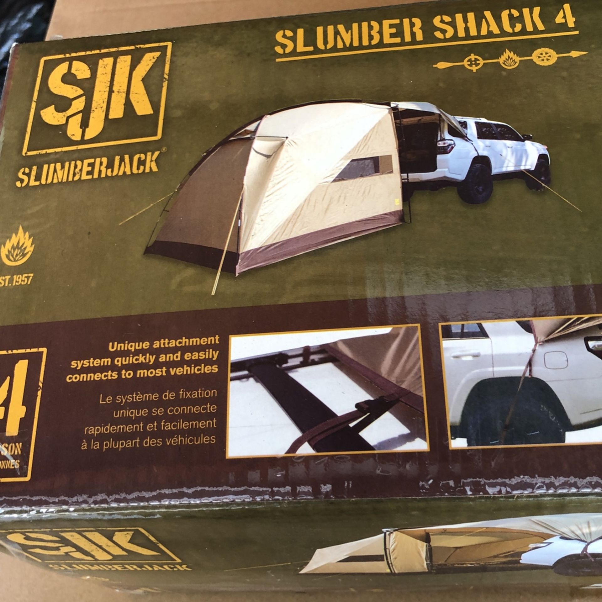 4New in box slumber shack