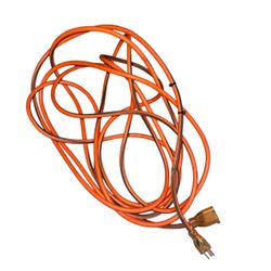 15 FT HEAVY-DUTY ORANGE EXTENSION CORD 3-PRONG ELECTRICAL POWER CABLE