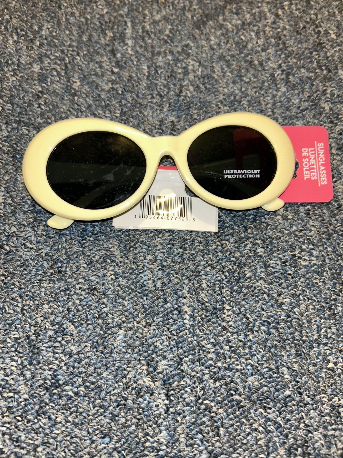 White Brand New Retro Sunglasses 
