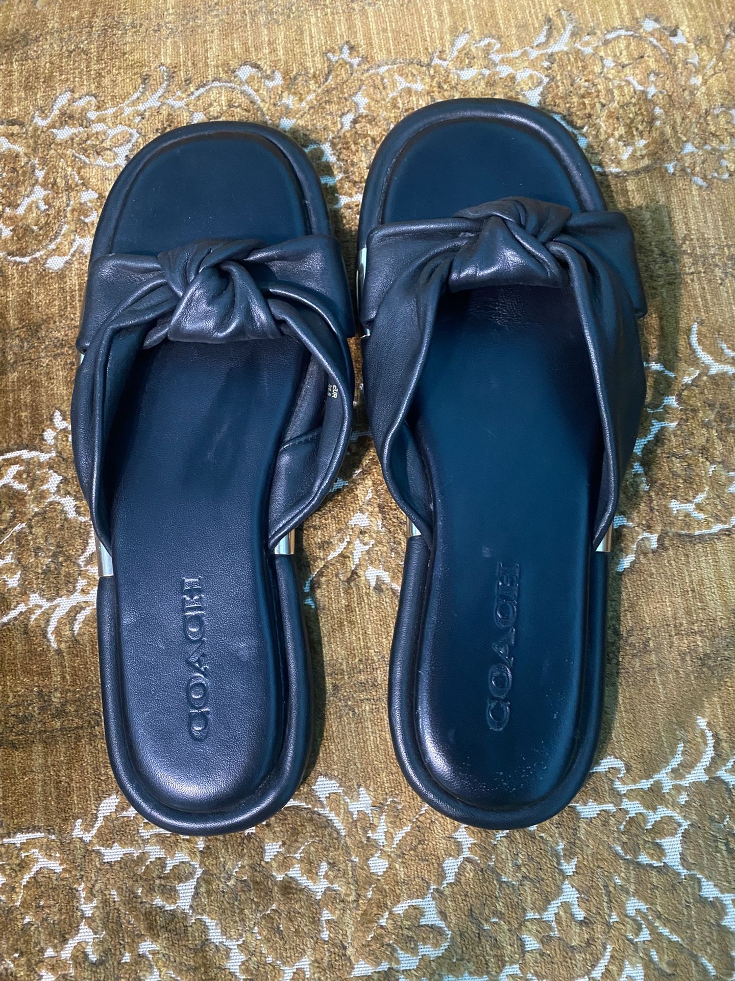 Coach Brand Black Leather Shoes