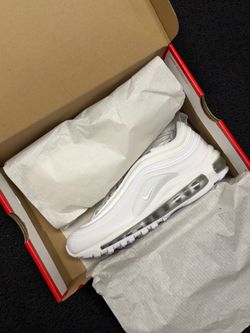 New Nike Air Max 97 White / White Womens GS 6Y