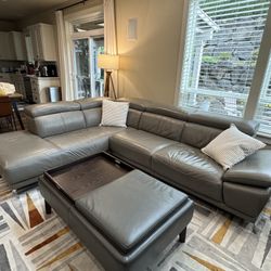 Genuine Leather Sectional Sofa