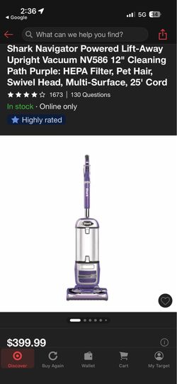 Shark Navigator Lift away vacuum