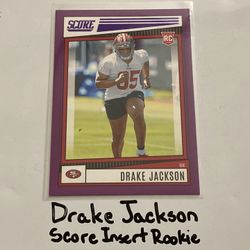 Drake Jackson San Francisco 49ers DE Score Short Print Insert Rookie Card. 