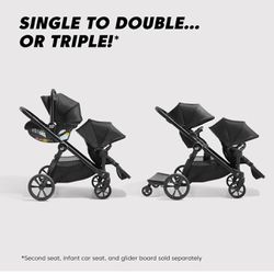 Baby Jogger® City Select® 2 Single-to-Double Modular Stroller, Eco Collection, Lunar Black