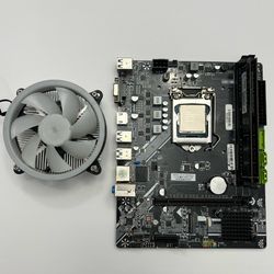 Motherboard with CPU/CPU Cooler and Ram