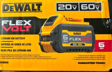 2x Dewalt Flexvolt 6Ah Authentic Batteries