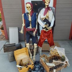 Pirate Halloween Animatronics And Decor. Including Real Crates