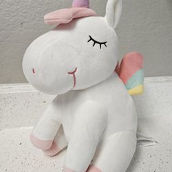 Lazada Unicorn Stuffed Animal Plush Toys Girls Gifts with Rainbow Wings White