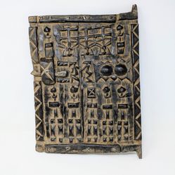 Early 20th Century Hand-Carved African Dogon Granary Door