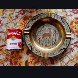 Large Heavy Brass MCM Ashtray