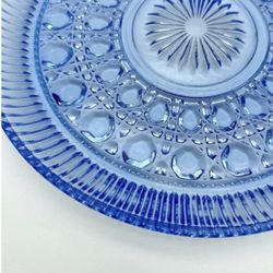 Vintage  Federal Glass Windsor Blue Platter