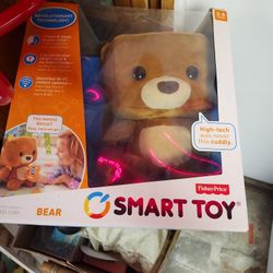Fisher-Price Smart Toy Talking Learning teddy Interactive Plush Stuffed Bear 
